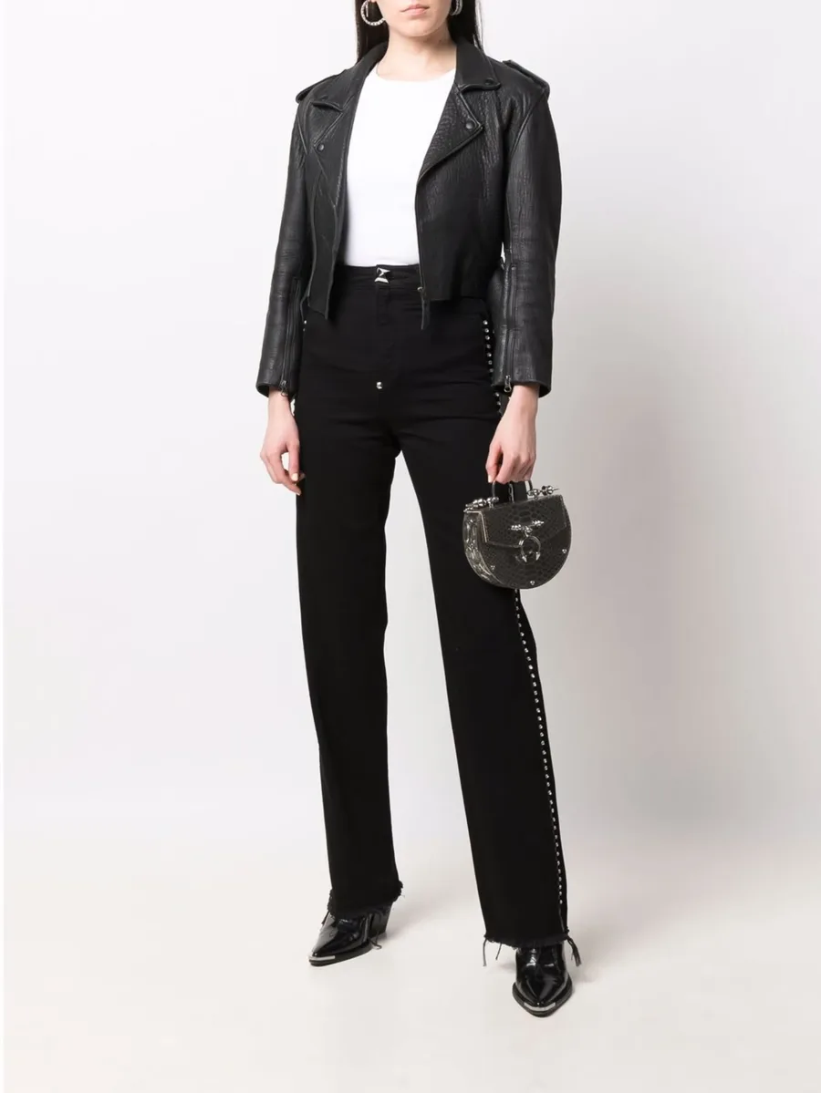 crystal-embellished wide jeans 4