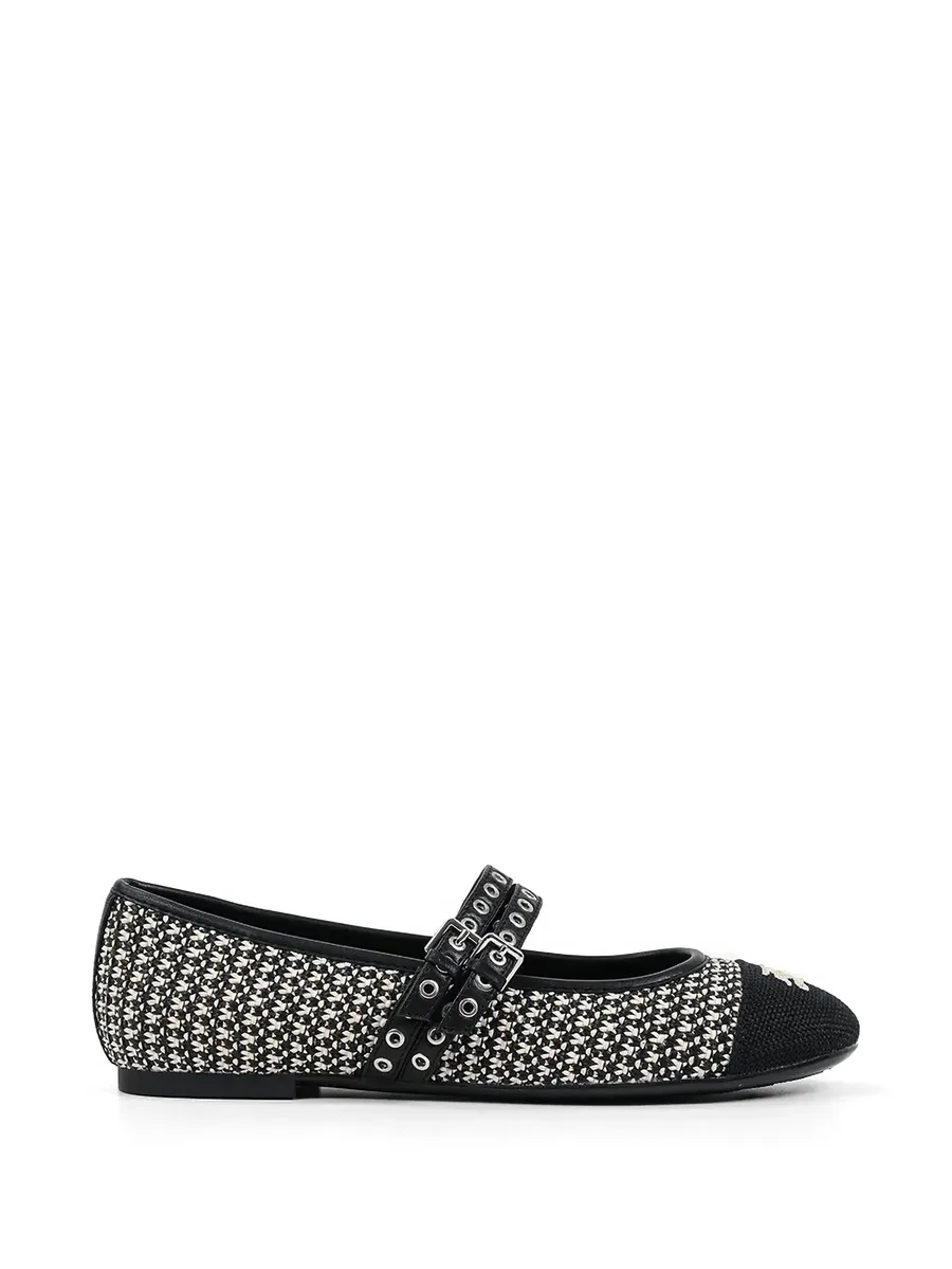 eyelet-embellished ballet flats 1