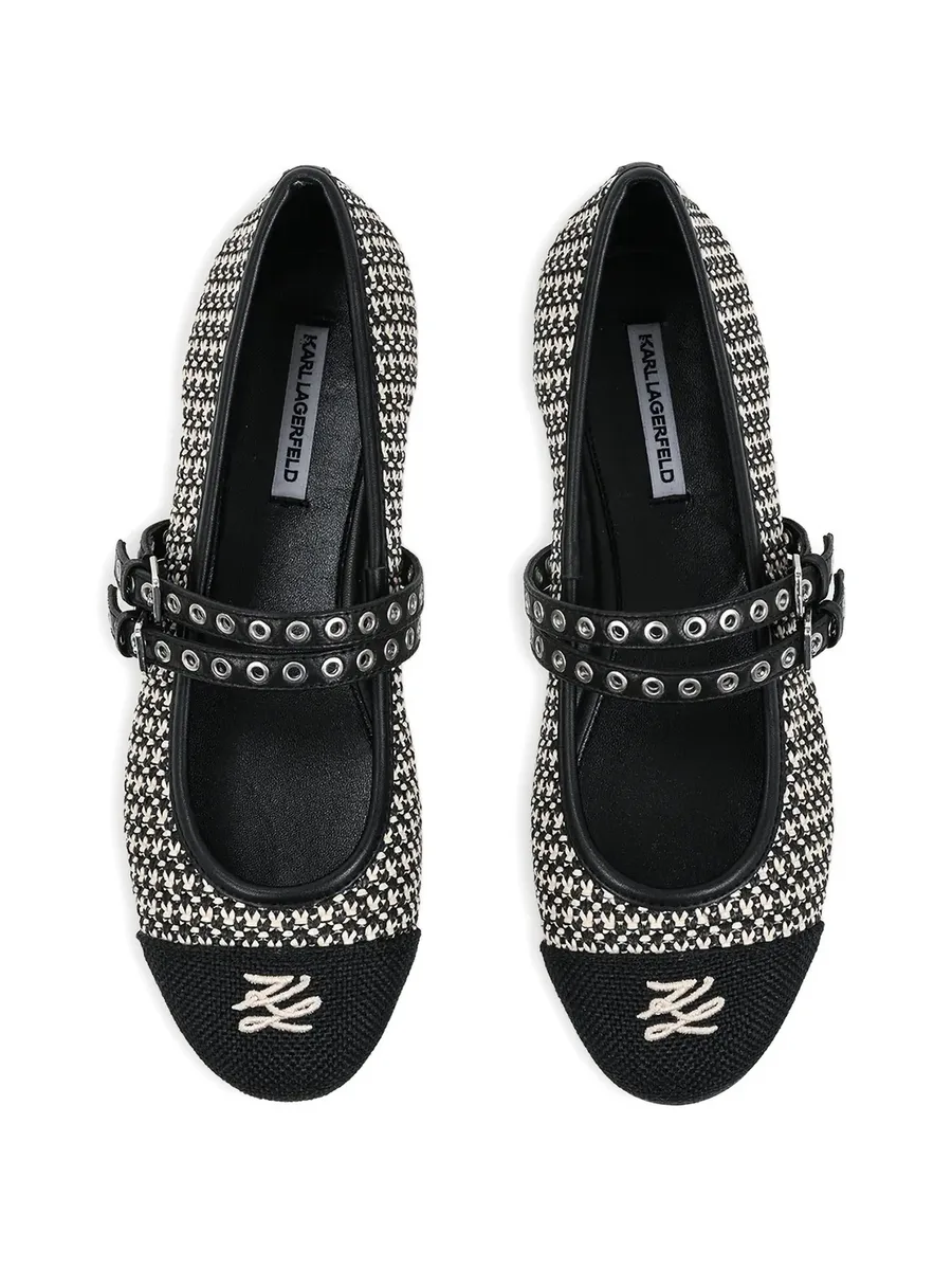 eyelet-embellished ballet flats 8