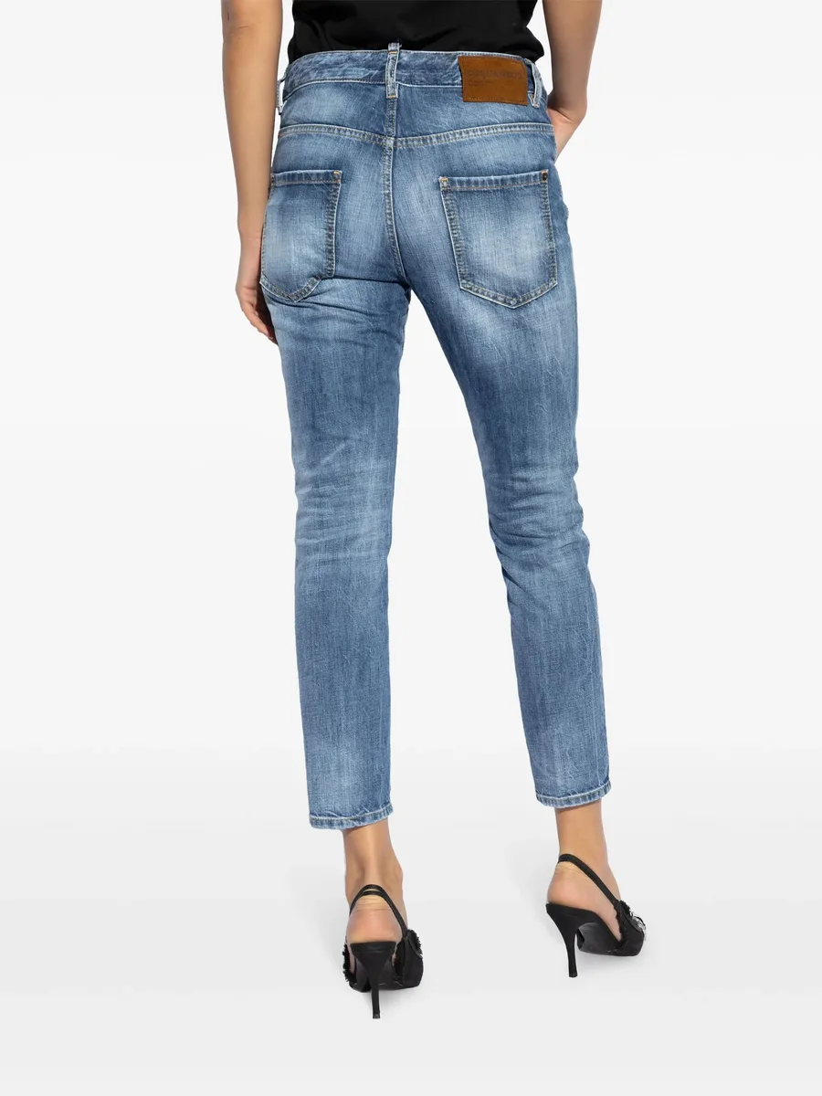 logo-patch cotton jeans 7