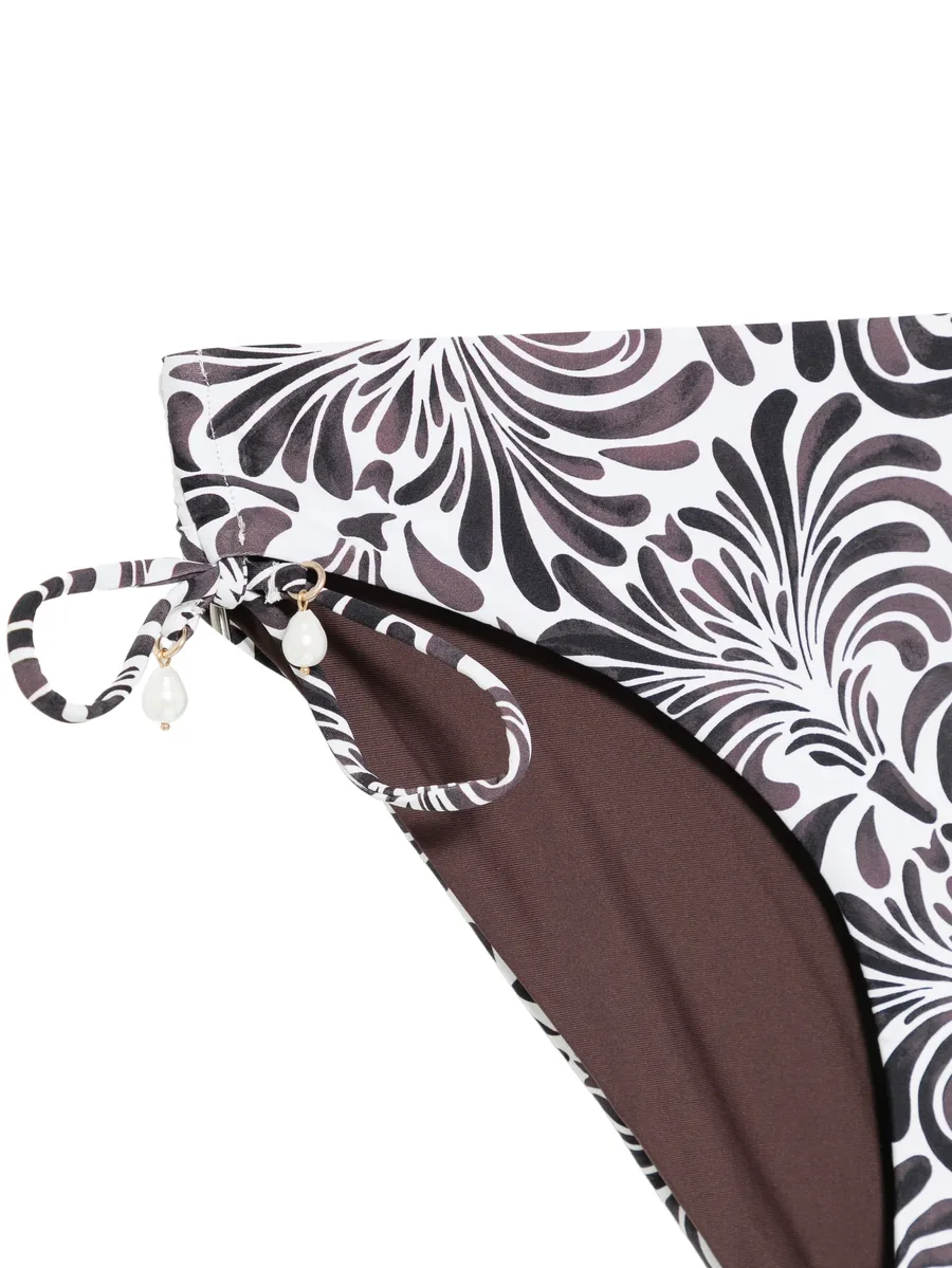 botanical-print side-tie bikini bottoms 5