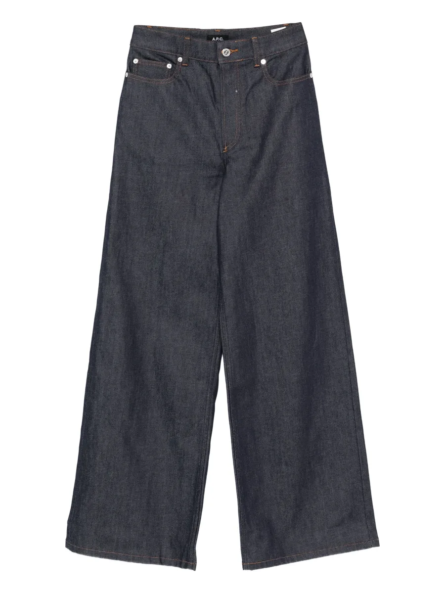 logo-embroidered jeans 1