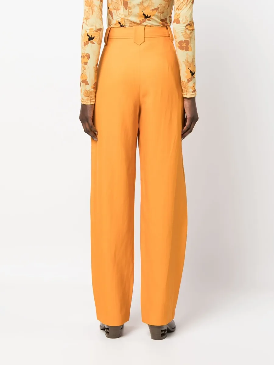 high-waisted straight-leg trousers 7