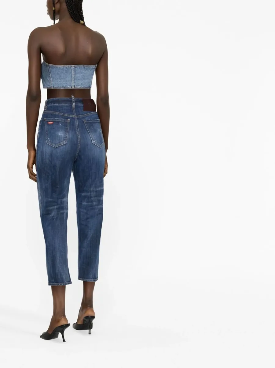 distressed cropped jeans 5