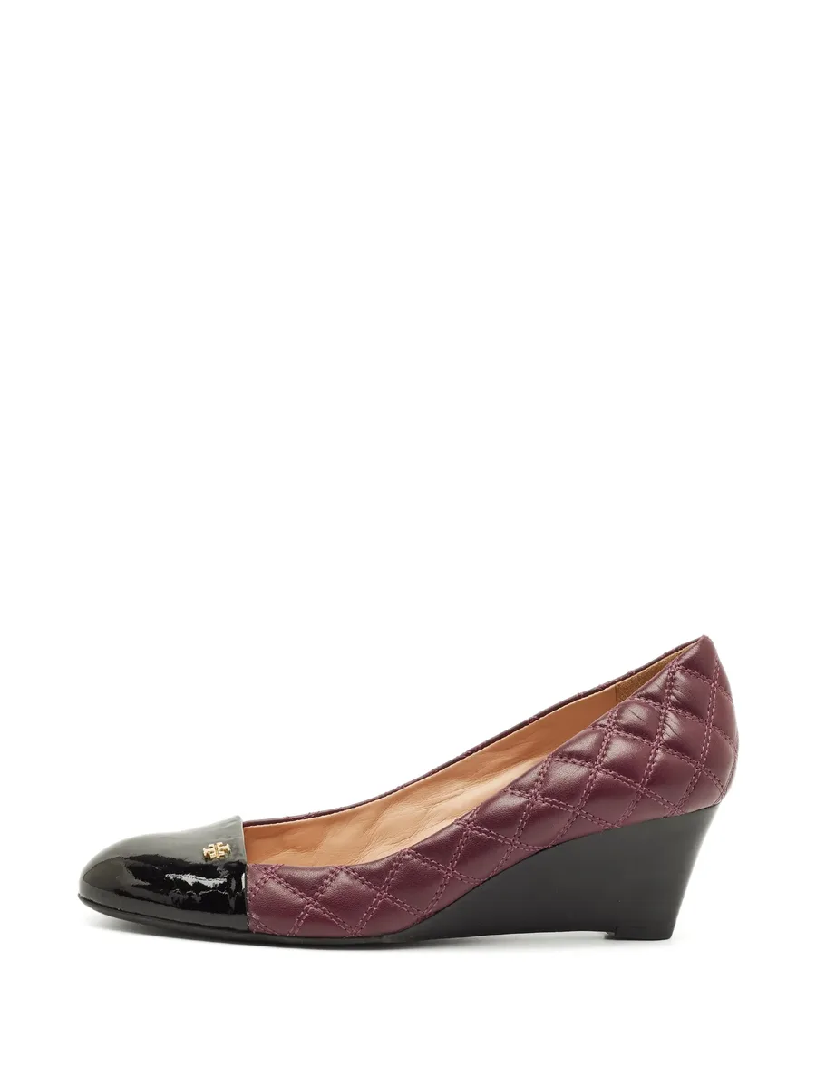 Claremont quilted heeled pumps 2
