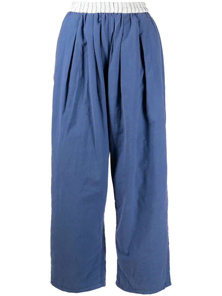 drop crotch cropped trousers 1