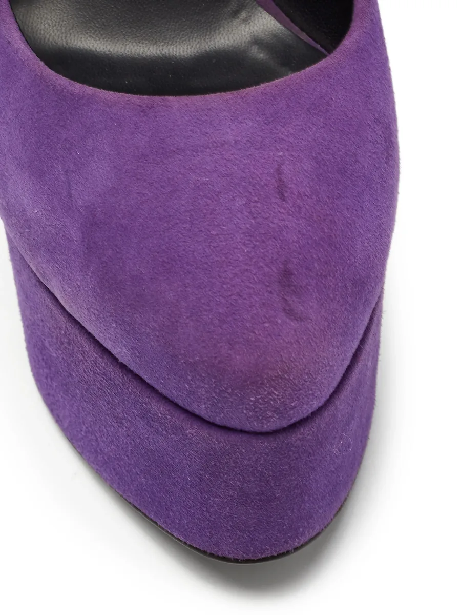 pre-owned 170mm Debra bow-detail platform pumps 11