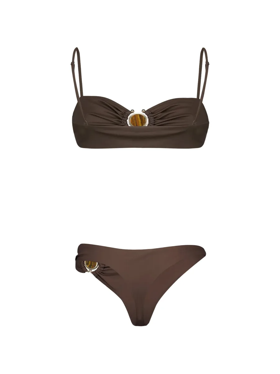 stone-embelishment bandeau bikini top 3