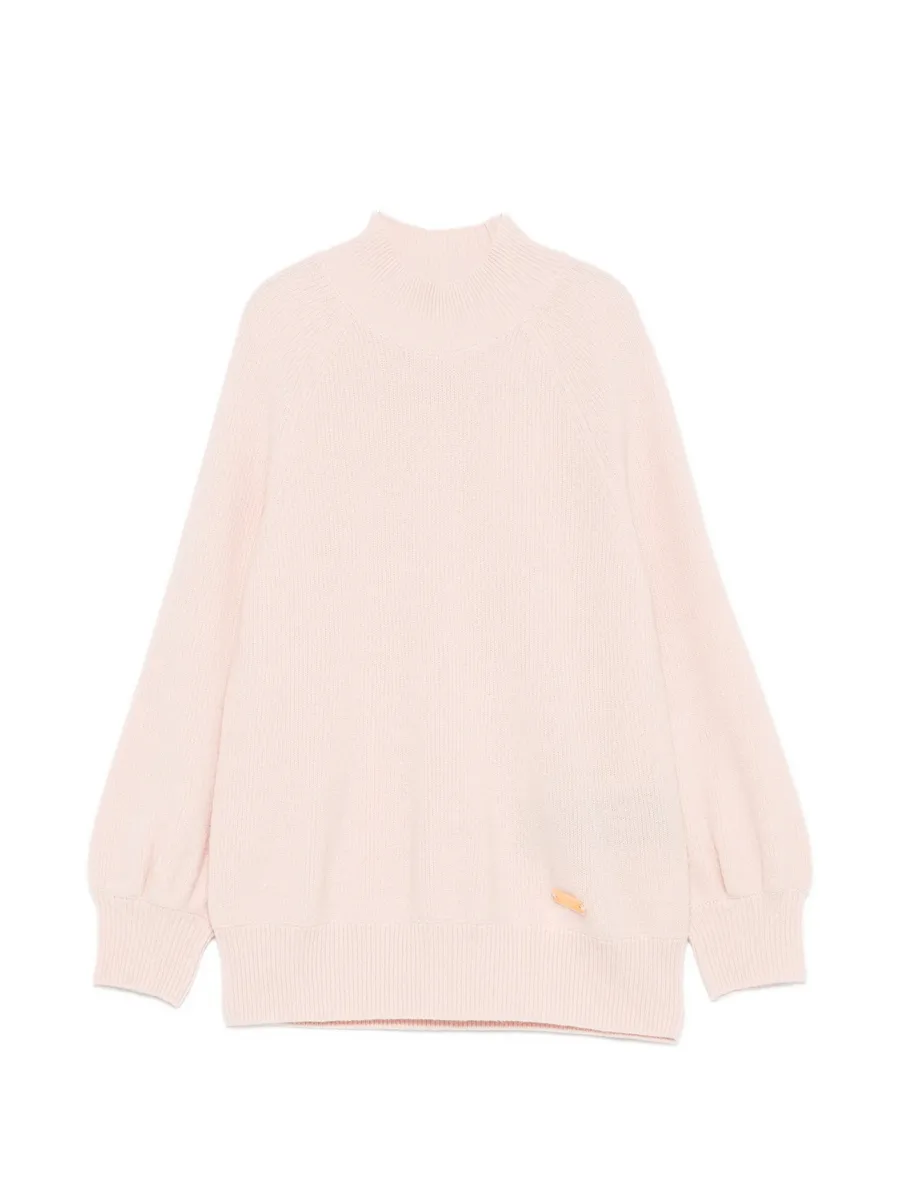 ribbed-knit mock-neck sweater 1