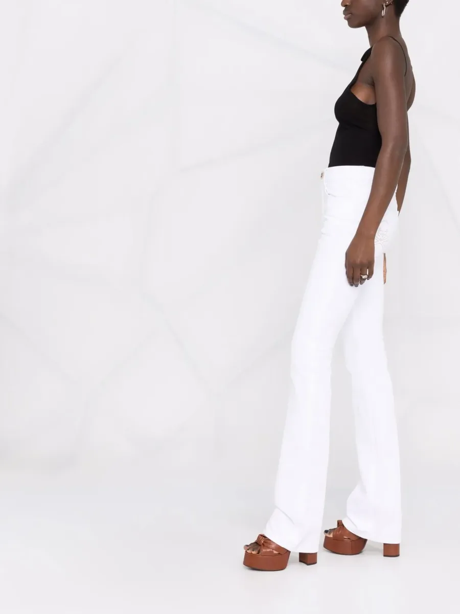 high-waisted flared jeans 8