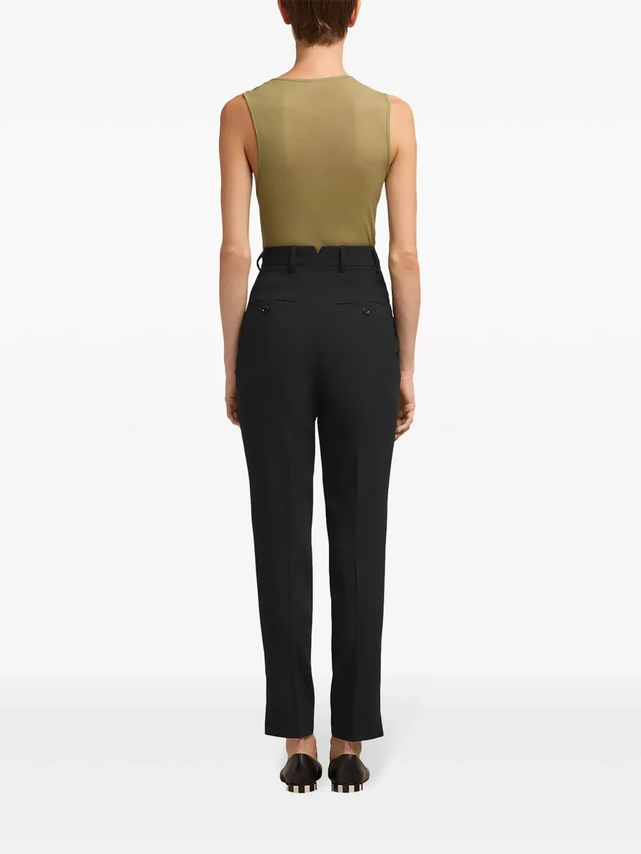 high-waist tapered-leg trousers 7