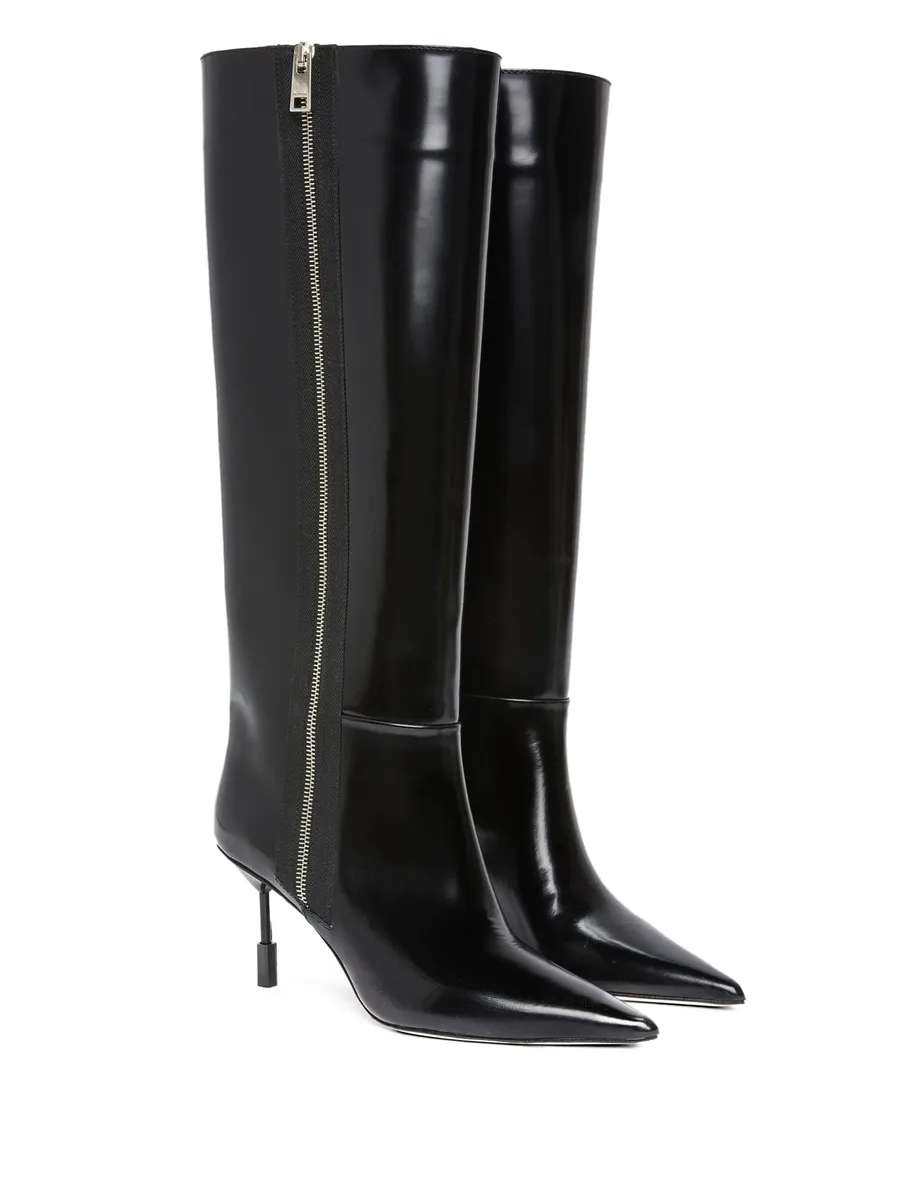 pointed-toe leather boots 4