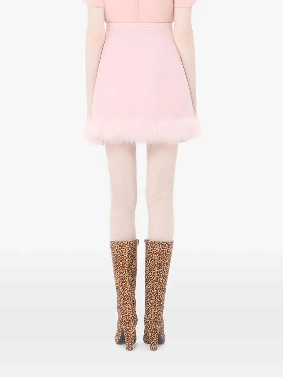 мини юбка Crepe Couture с перьями 10