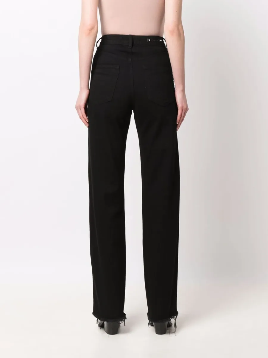 crystal-embellished wide jeans 8