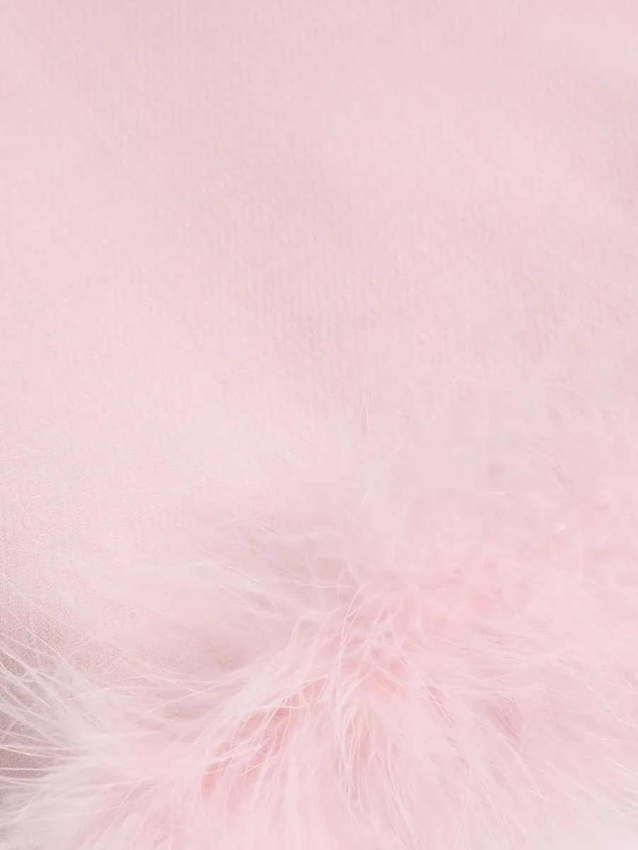 мини юбка Crepe Couture с перьями 11
