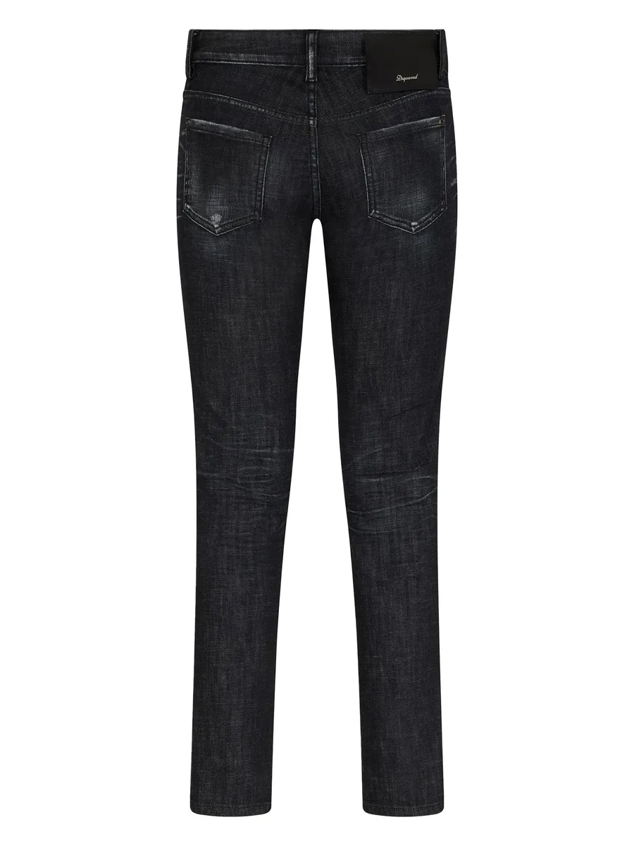 logo-patch cotton-blend tapered jeans 3
