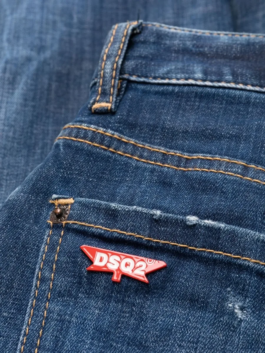 distressed cropped jeans 9