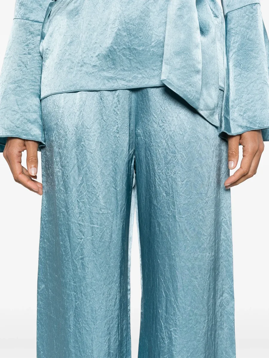 straight-leg satin trousers 9