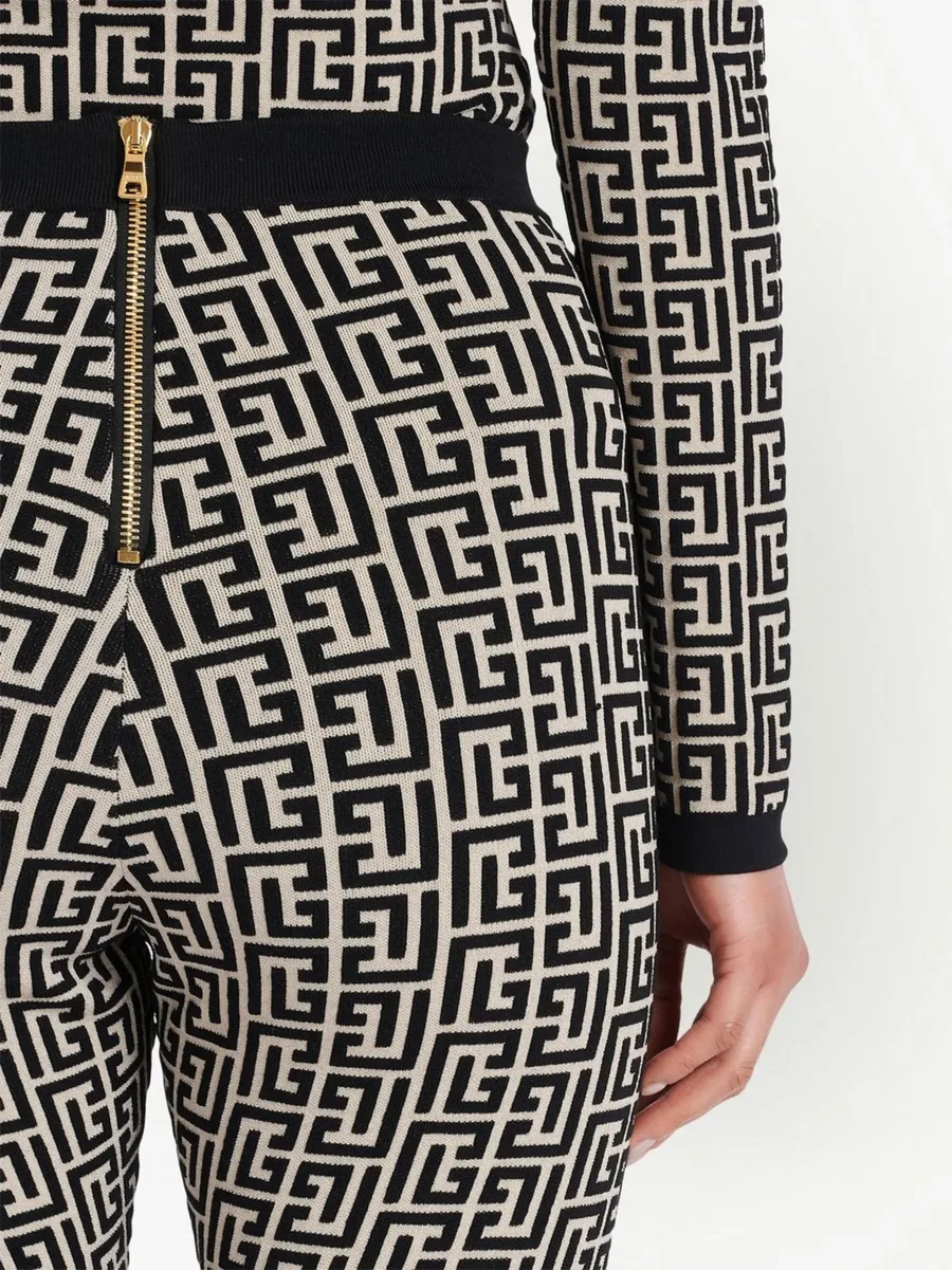 monogram-print high-waisted leggings 13