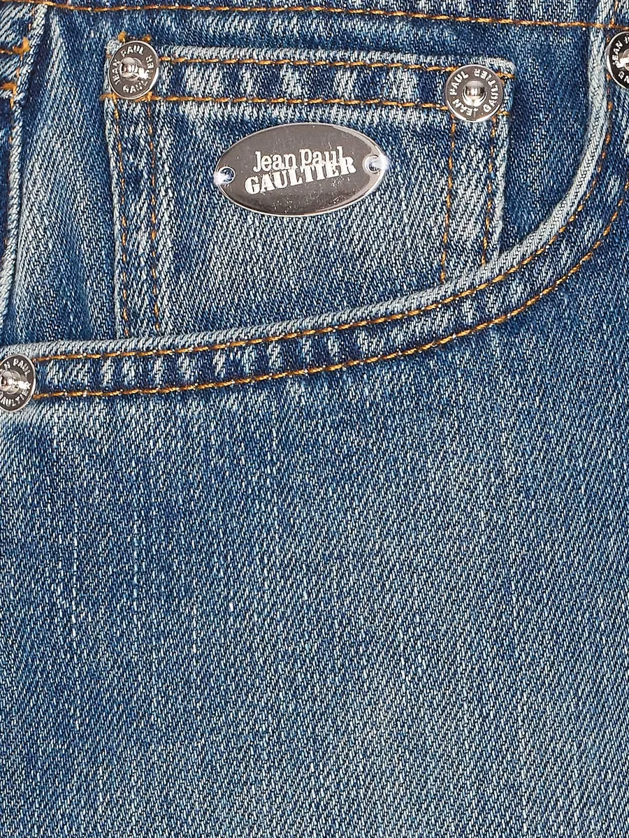 zip-detail denim mini skirt 5