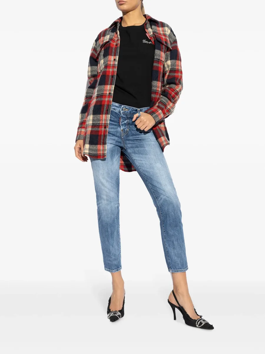 logo-patch cotton jeans 4