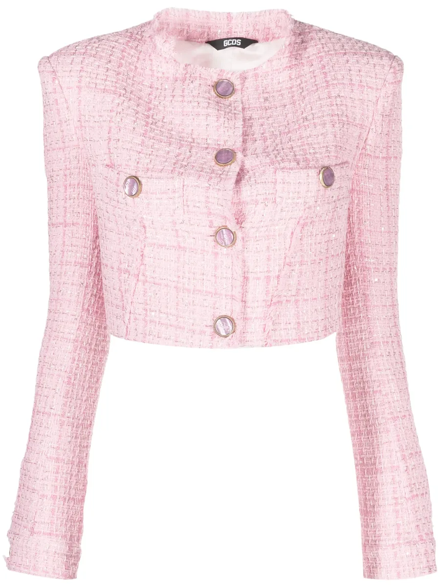 button-up cropped tweed jacket 1