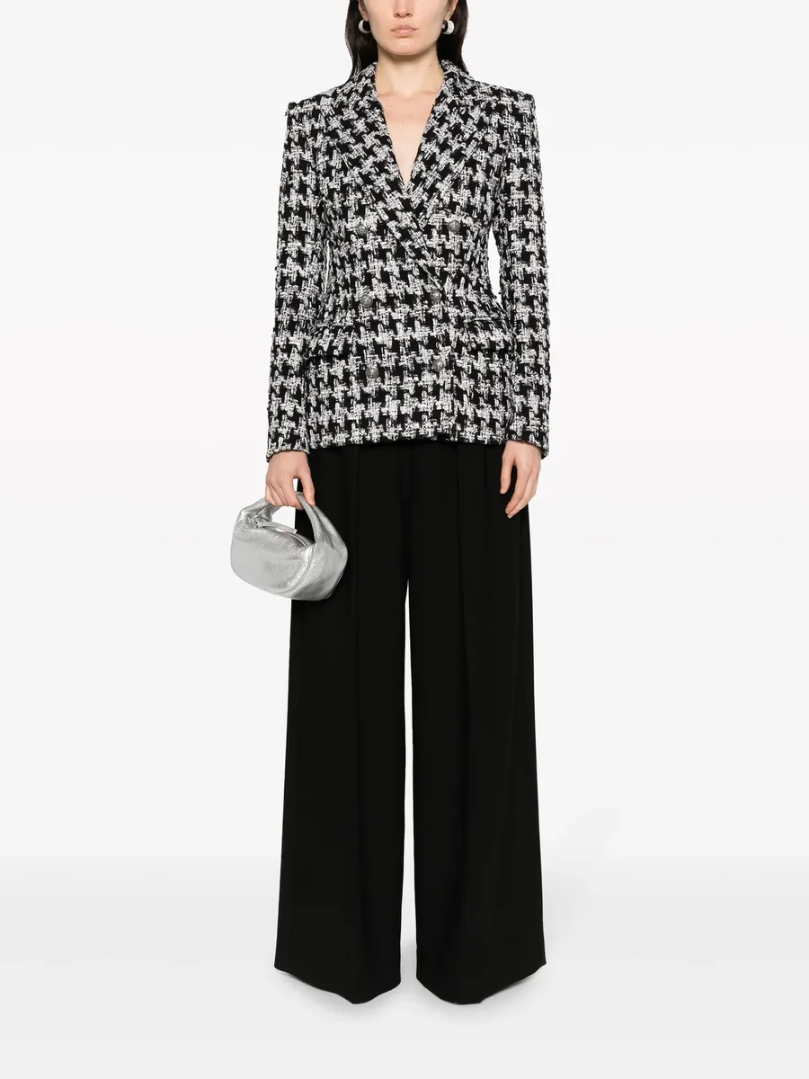 bouclé houndstooth-pattern blazer 3