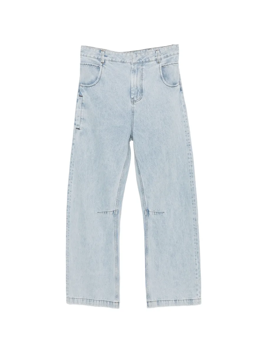 Gem logo-patch belt-loop jeans 1