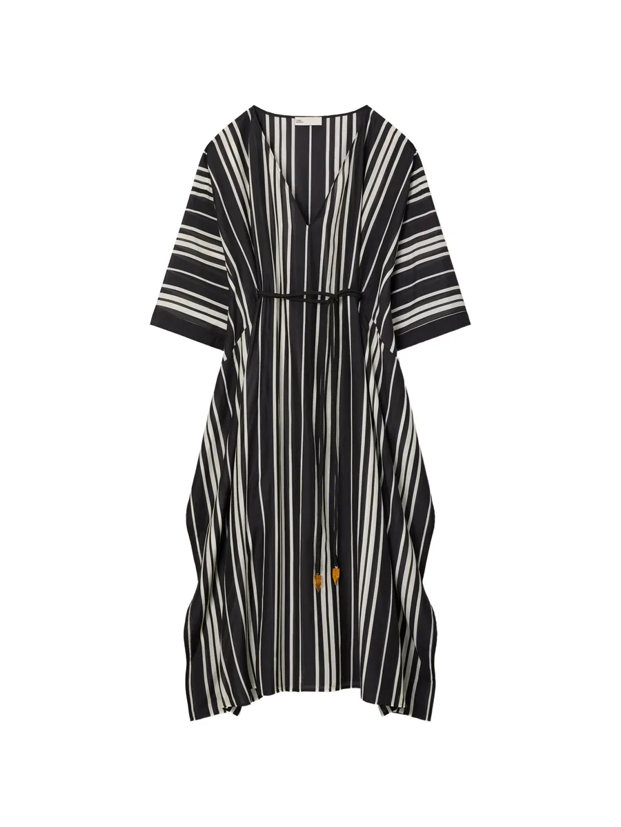 belted striped silk caftan 2
