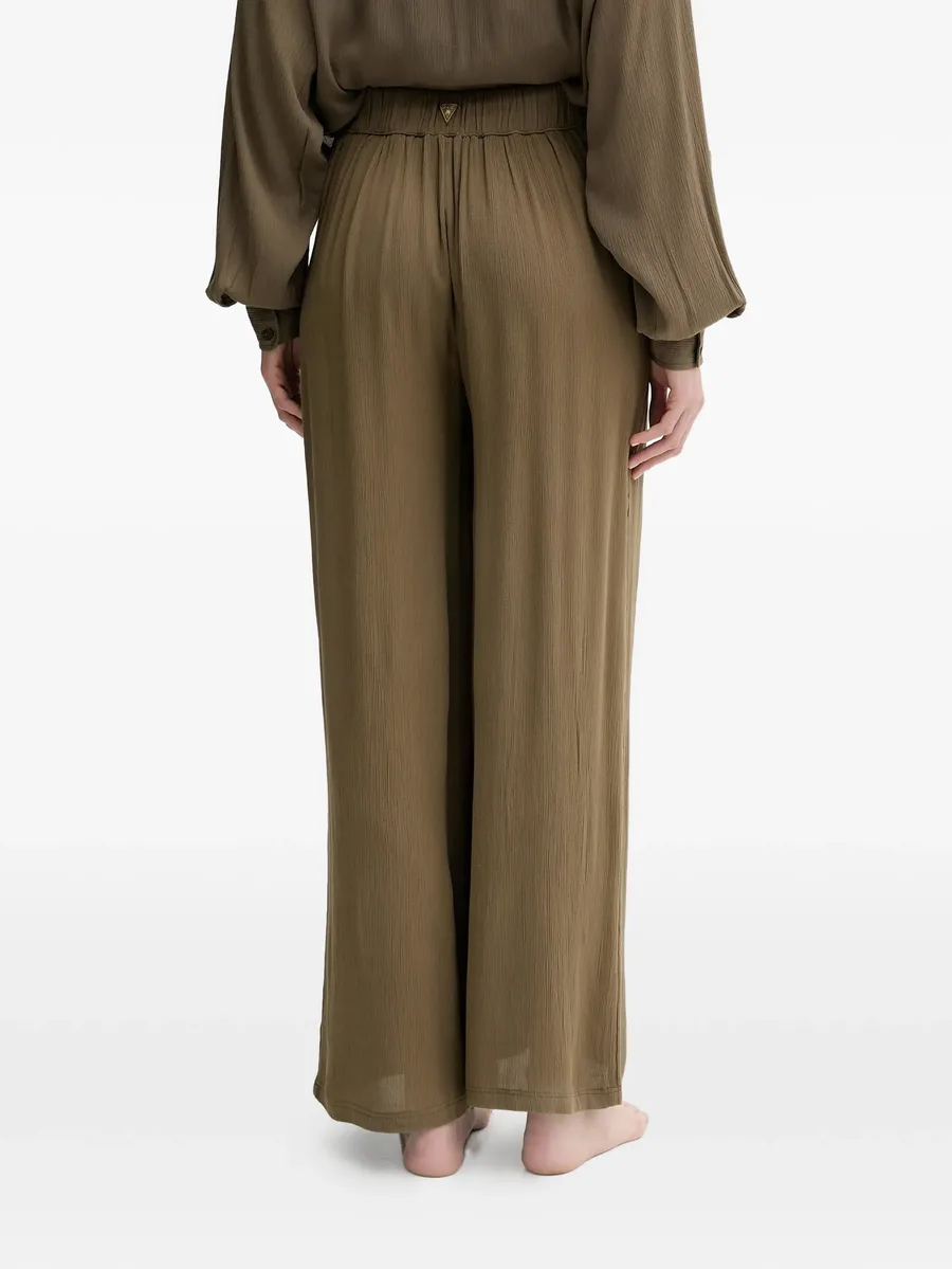 crinkled-effect palazzo pants 6