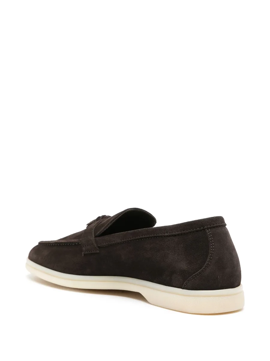 Leandra tassel-detail suede loafers 6