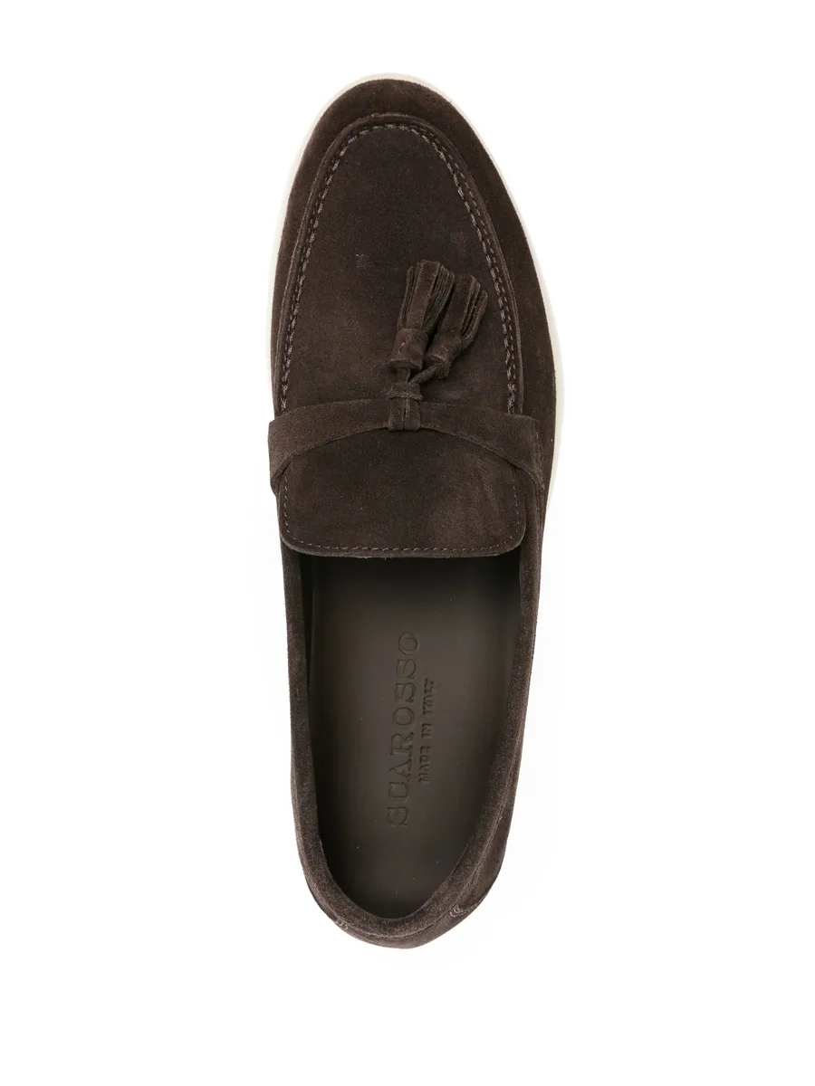 Leandra tassel-detail suede loafers 7