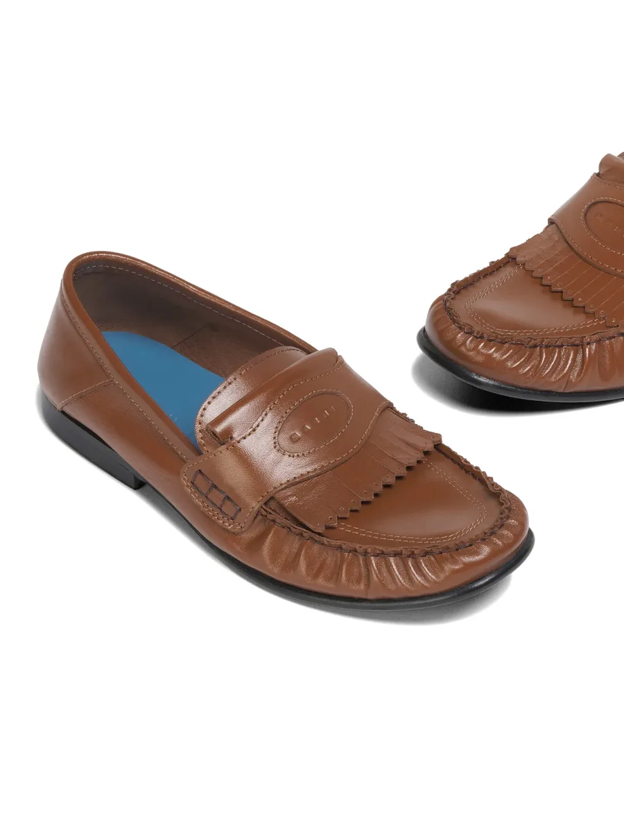 fringe logo loafers 7