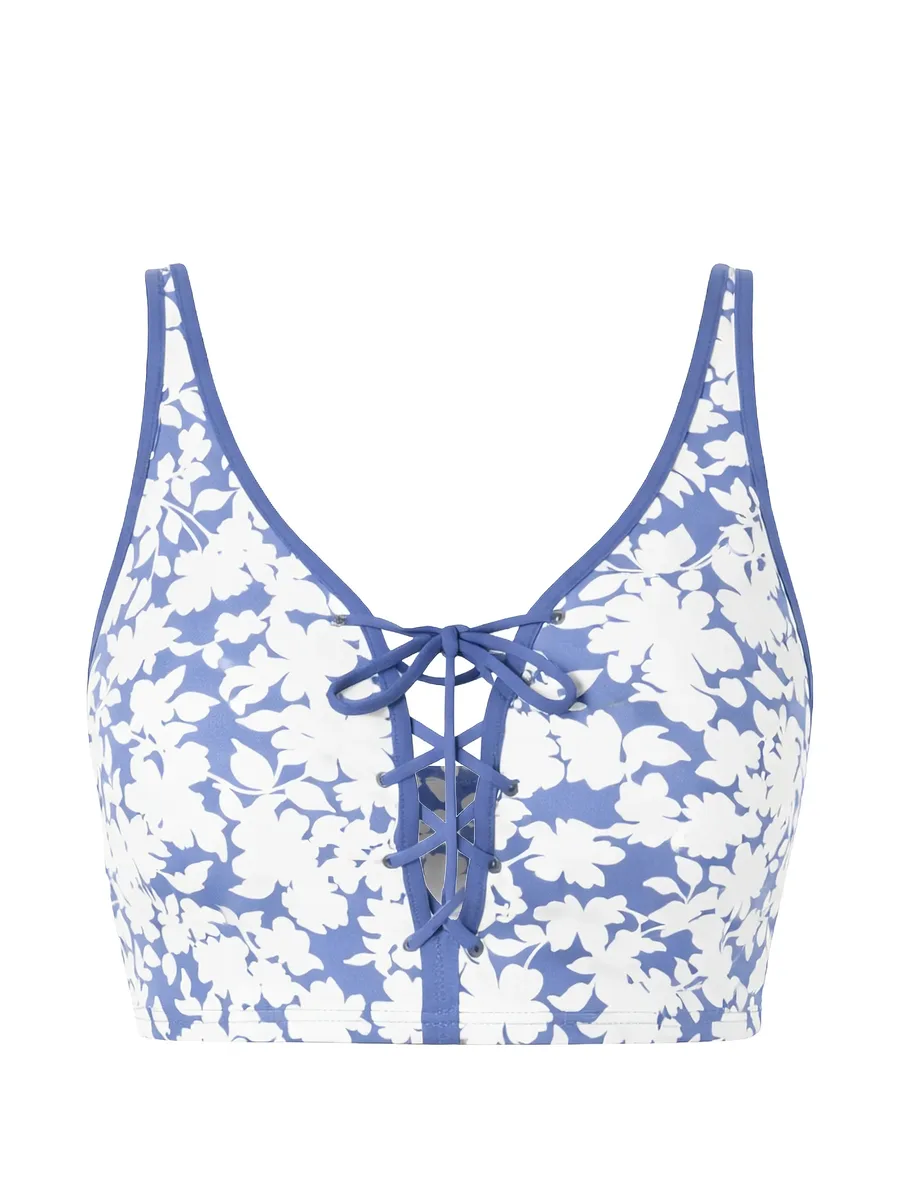 floral-print bikini top 1