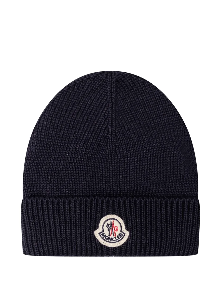 logo-patch beanie hat 1