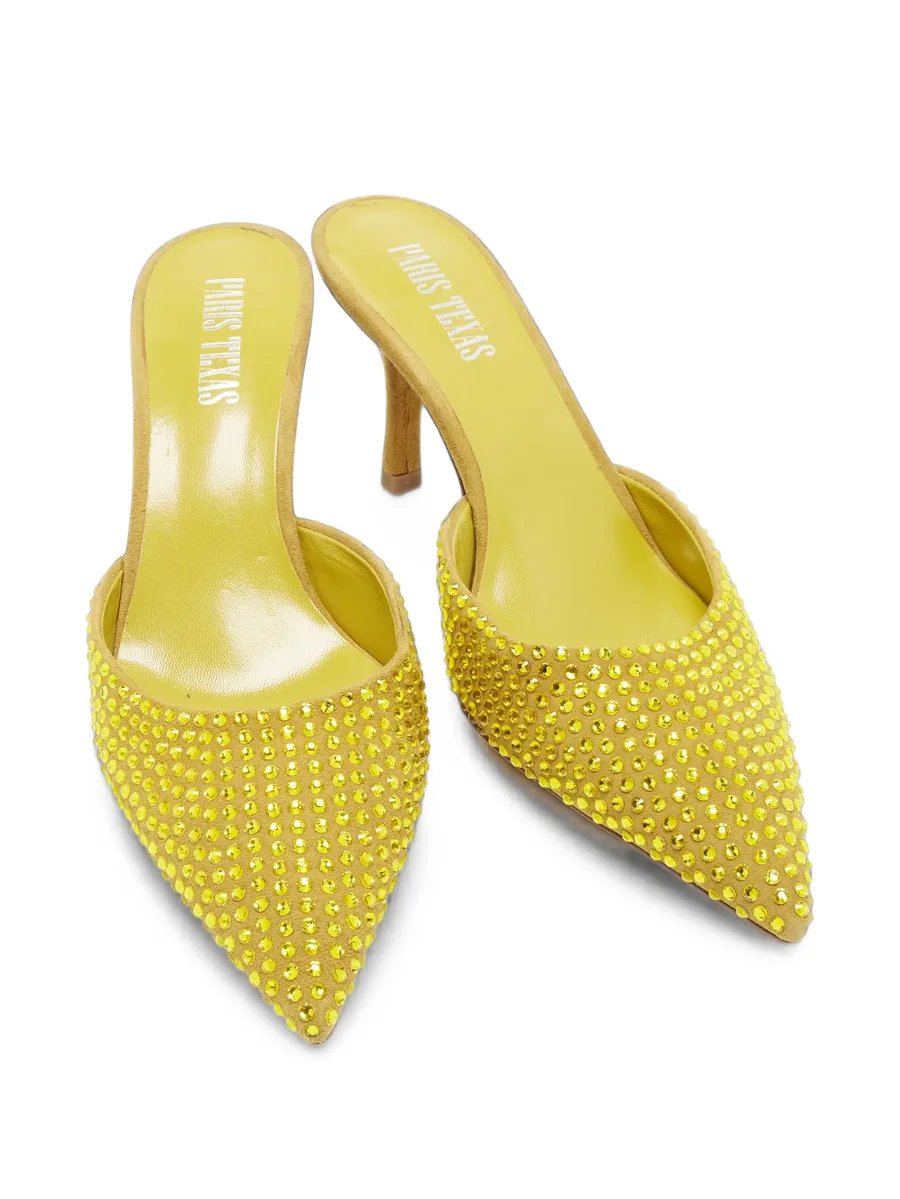crystal-embellished suede mules 4