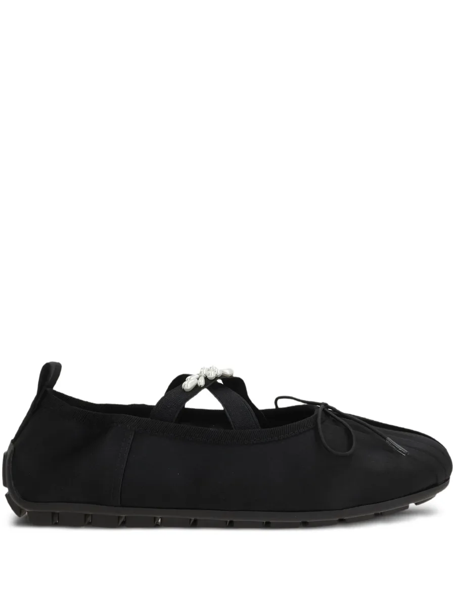 fuax pearl-embellished ballet flats 2