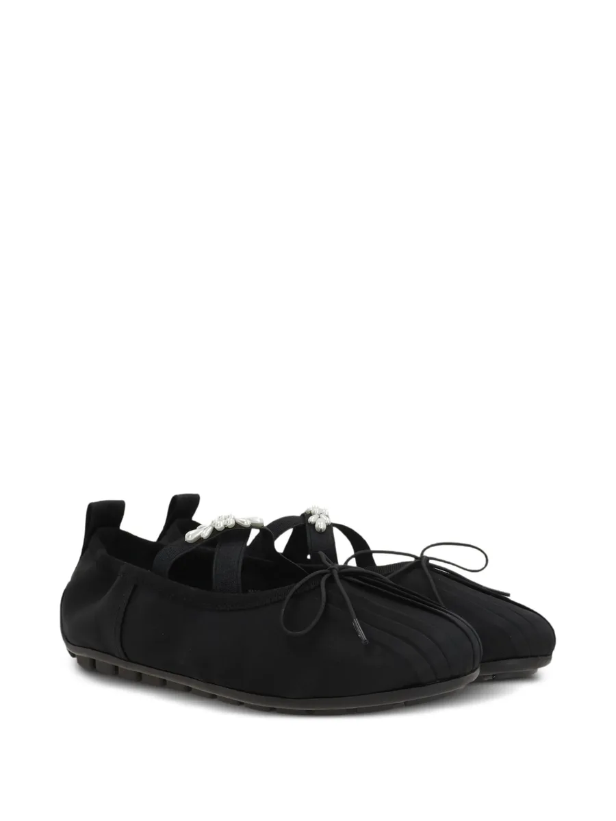 fuax pearl-embellished ballet flats 4
