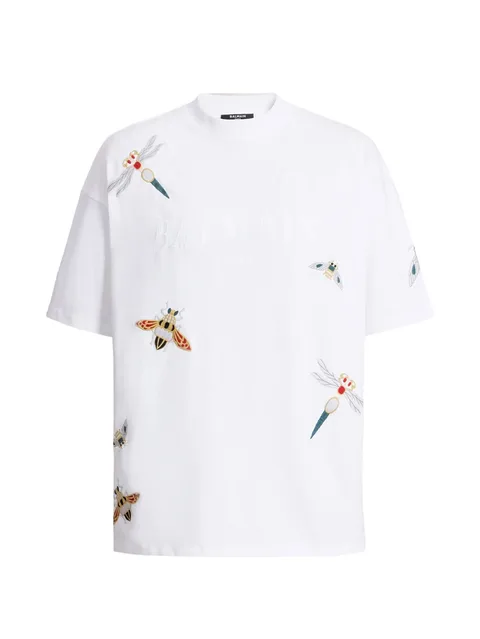 футболка с вышивкой Balmain Insect