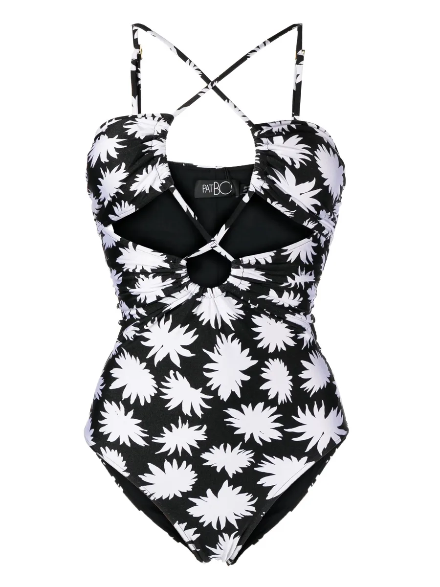 Dahlia floral-print swimsuit 1