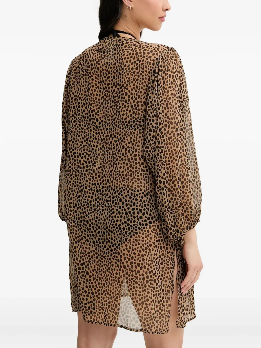 leopard-print button blouse 3