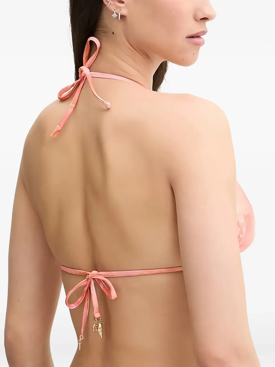 floral-print triangle bikini top 9