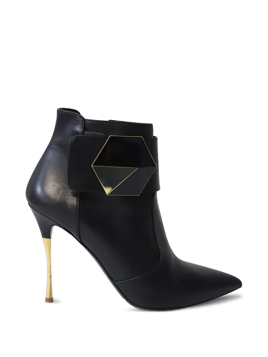 hexagon leather ankle boots 2
