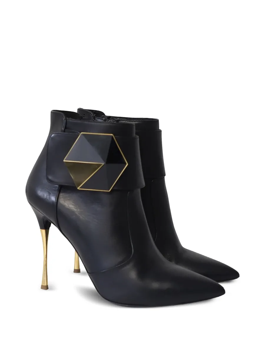 hexagon leather ankle boots 3