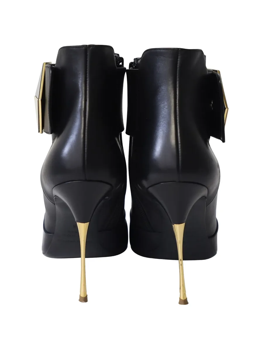 hexagon leather ankle boots 10