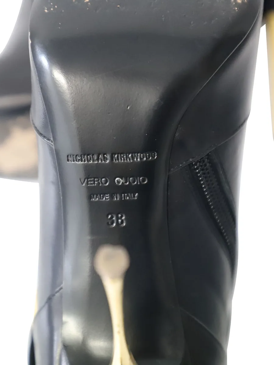 hexagon leather ankle boots 13