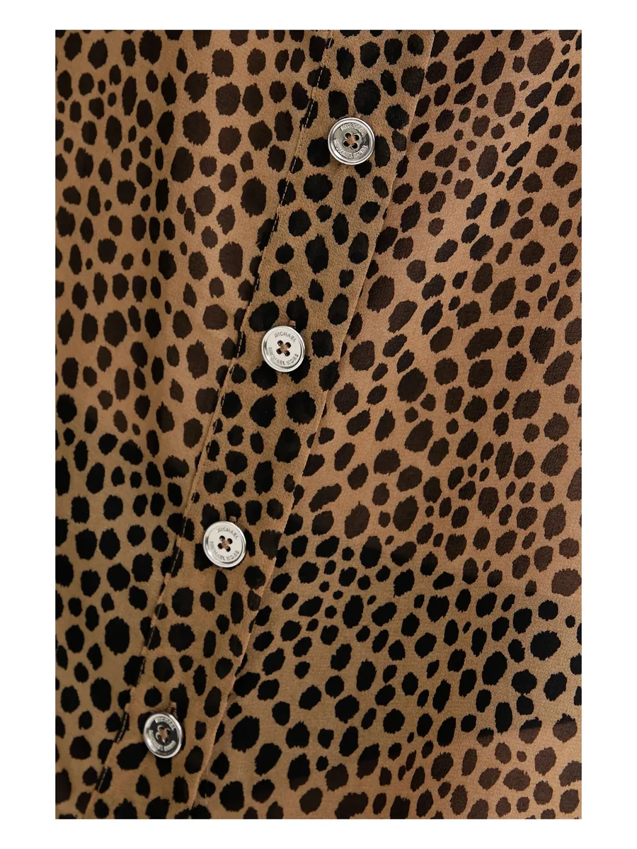 leopard-print button blouse 8