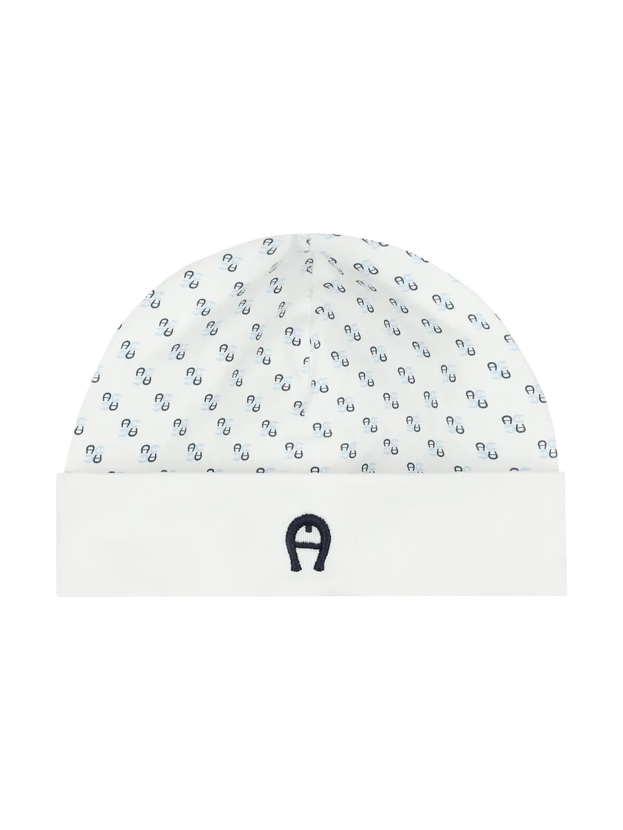 monogram-print beanie 1