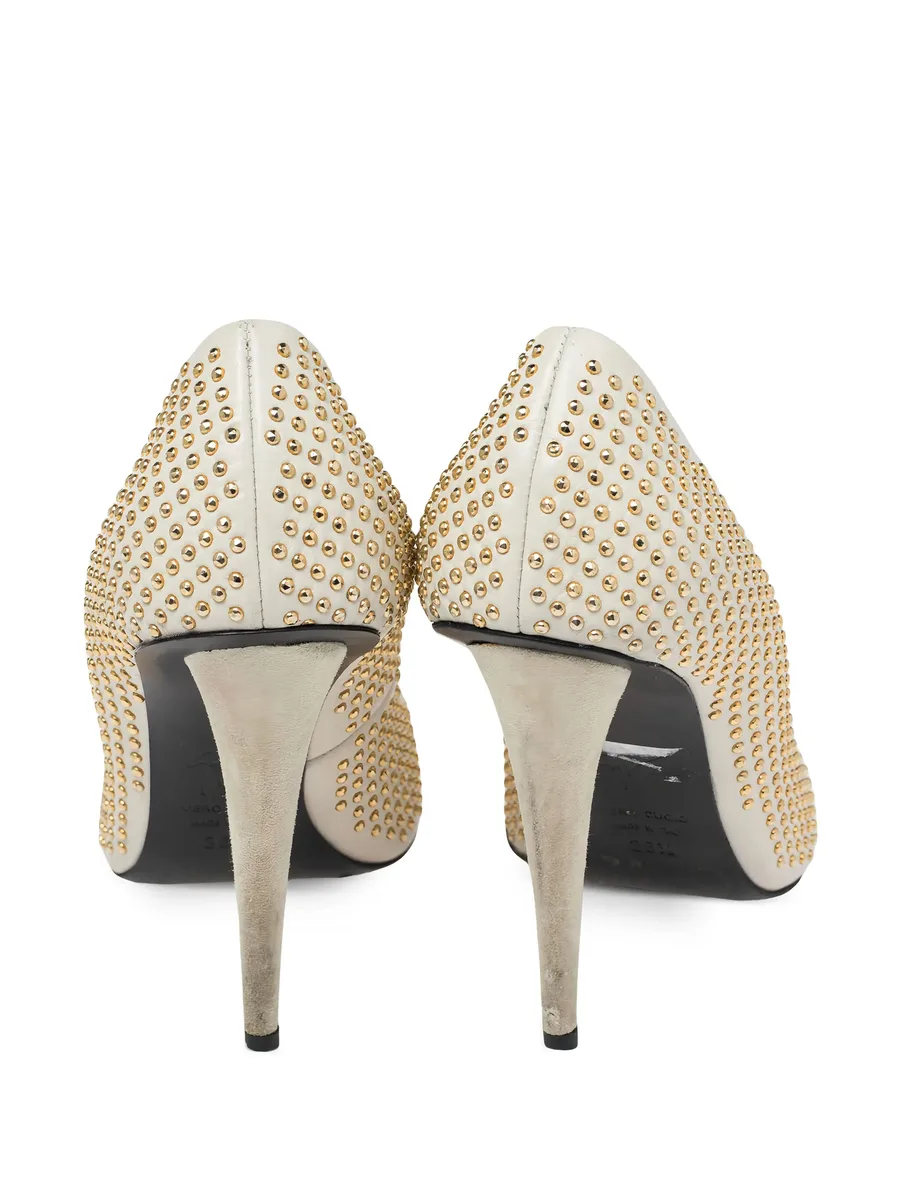 pre-owned 110mm studded pointed-toe pumps 7