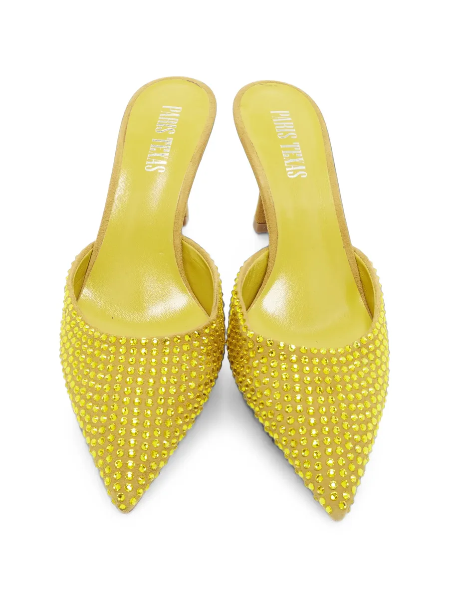 crystal-embellished suede mules 3